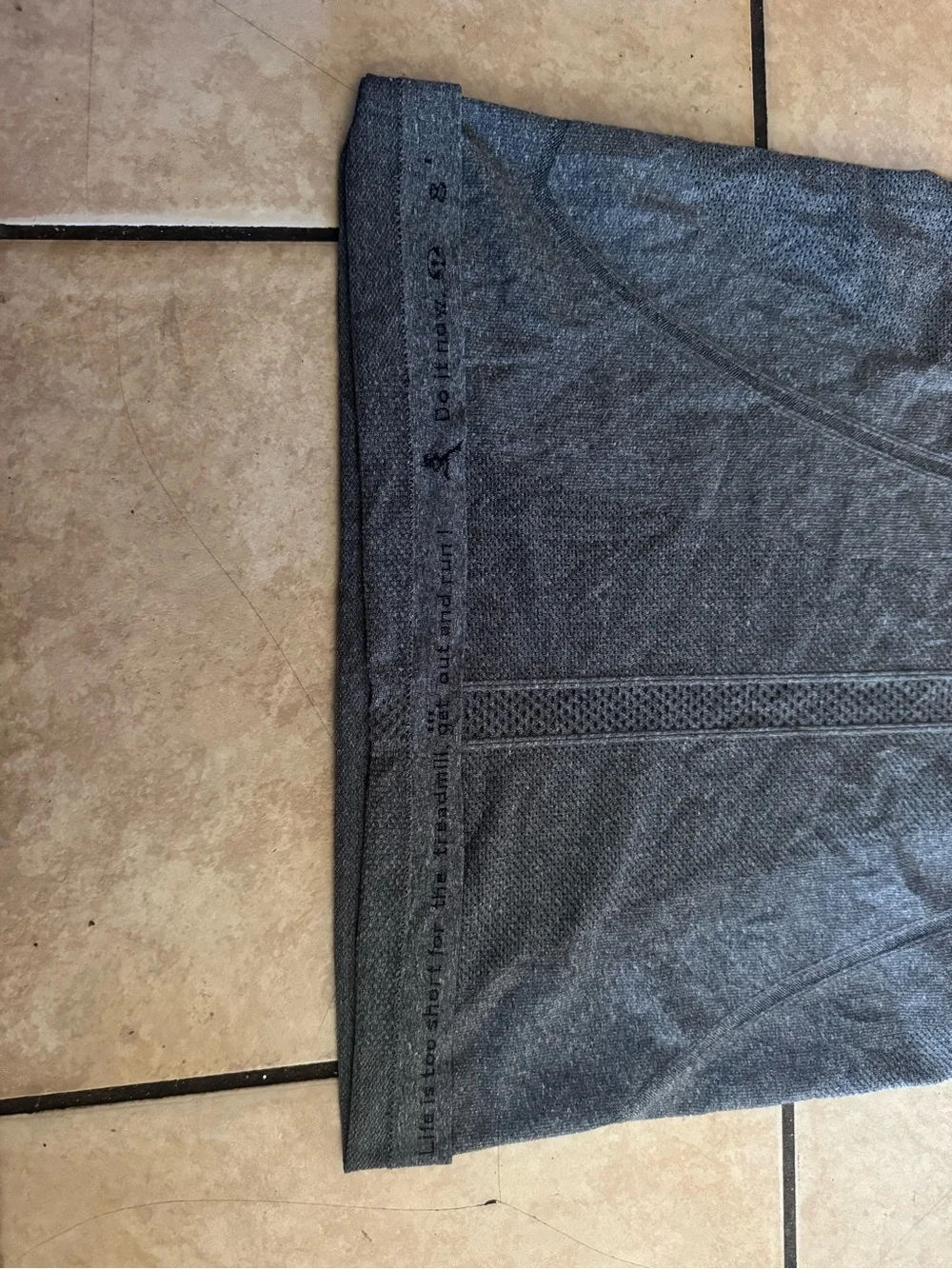 lululemon athletica Heather Charcoal Racerback Tank